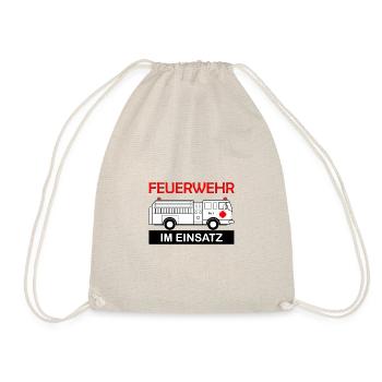 Fire brigade in action Firefighter funny saying - Drawstring Bag - nature - Front