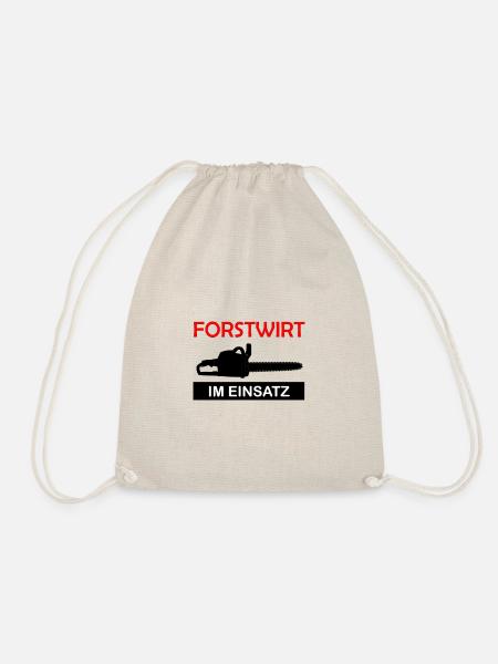 Forstwirt im Einsatz Kettensäge Waldarbeiter - Turnbeutel - Natur
