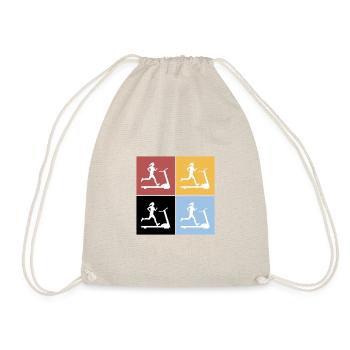 Carrés Gym Tapis roulant Fitness Sports Hobby Drôle - Sac de sport léger - nature - Devant