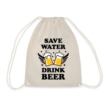 47 Save Water Drink Beer funny humor - Turnbeutel - Natur - Vorne