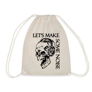Skull with headphones - Drawstring Bag - nature - Front