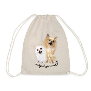 Zwei Chihuahuas,Welpen, Hunde - Turnbeutel - Natur - Vorne