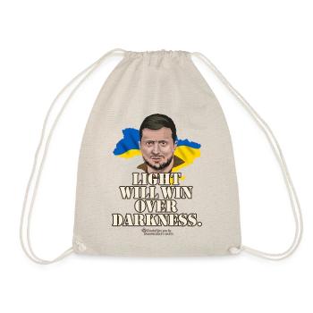 Zelenskyi Quote Light and Darkness - Drawstring Bag - nature - Front