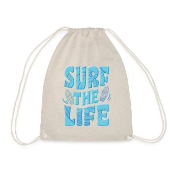 Surfen, Surf the life, B - Turnbeutel - Natur - Vorne