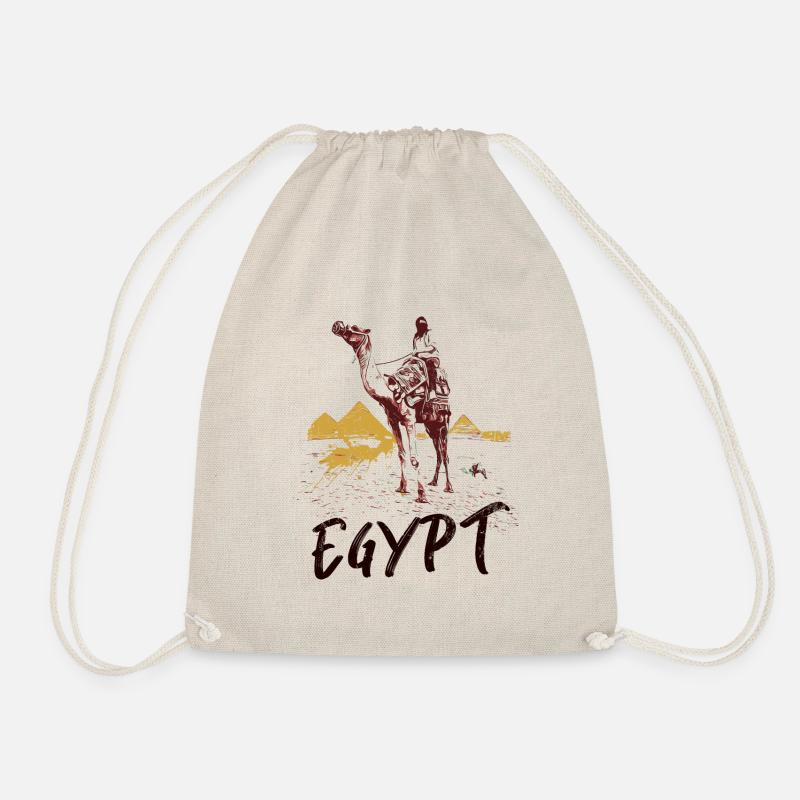 Illustration: Bédouin d'Égypte et pyramides - Sac de sport léger - nature