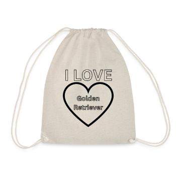 J’aime le Golden Retriever Fan Chien propriétaire Chien - Sac de sport léger - nature - Devant