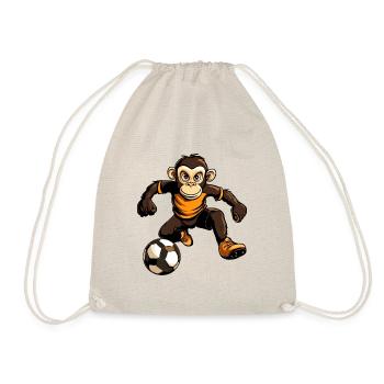 Monkey Soccer - Drawstring Bag - nature - Front