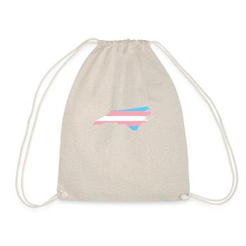 Trans Flag North Carolina LGBT Pride Support - Drawstring Bag - nature - Front