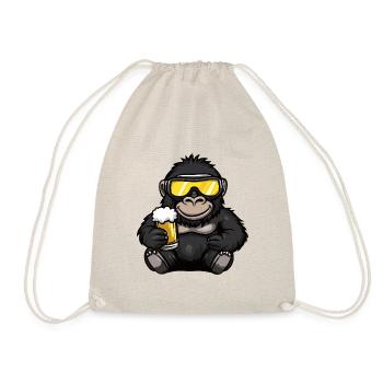 Gorilla Après-Ski Bière Bande Dessinée - Sac de sport léger - nature - Devant