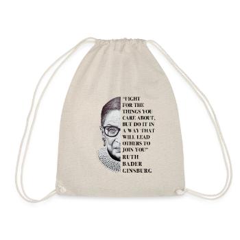 Notorious RBG Shirt Dissent Anti  Political F - Drawstring Bag - nature - Front