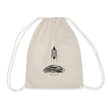 Moon landing: Rocket flight over lunar surface - Drawstring Bag - nature - Front