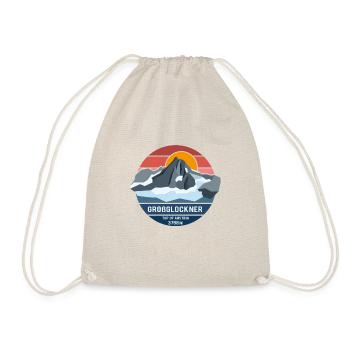 Grossglockner 3798m low poly mountain summit Austria - Drawstring Bag - nature - Front