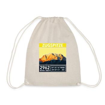 Zugspitze Garmisch Bavaria Vintage Low Poly Summit - Drawstring Bag - nature - Front
