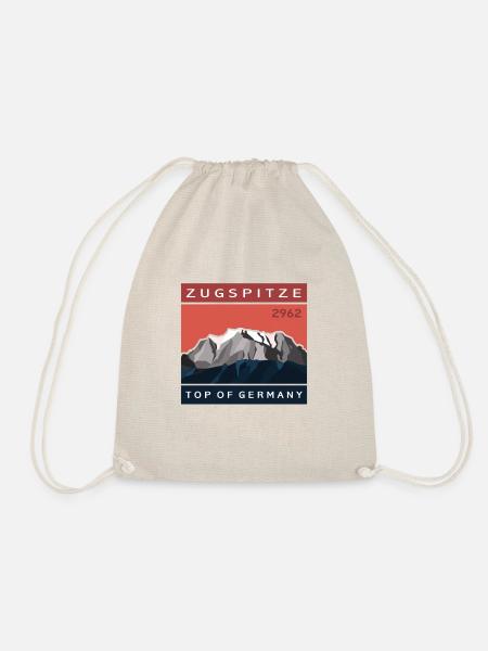 Zugspitze Garmisch Bayern Vintage Low Poly Gipfel - Turnbeutel - Natur