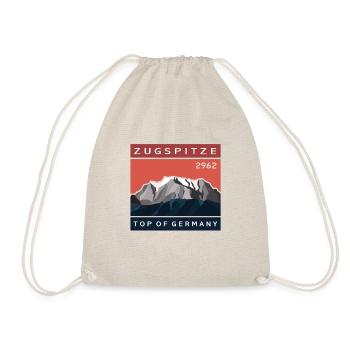 Zugspitze Garmisch Bavaria Vintage Low Poly Summit - Drawstring Bag - nature - Front