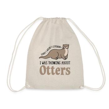 Ich denke an süße Otter Sea Otter Nature - Turnbeutel - Natur - Vorne