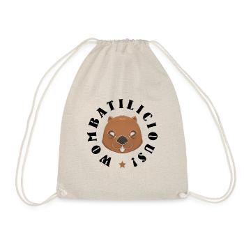 Wombatilicious Ironic Wombat Quote Cute Rodent - Drawstring Bag - nature - Front