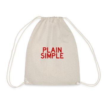Plain And Simple - Cool Funny Minimal Quote - Drawstring Bag - nature - Front