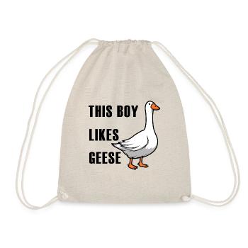 Un garçon aime les oies, les oiseaux, la nature, - Sac de sport léger - nature - Devant