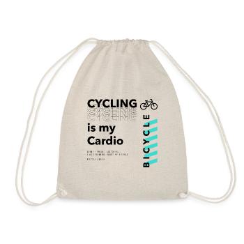 Cycling as Cardio Bicycle Mobility Nature - Drawstring Bag - nature - Front