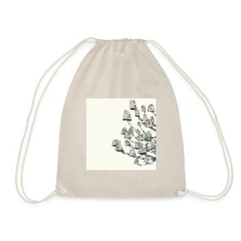 Mushroom house 3 - Drawstring Bag - nature - Front