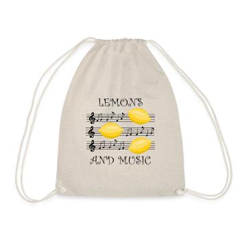 Music and Lemons Clef Musician Piano - Drawstring Bag - nature - Front
