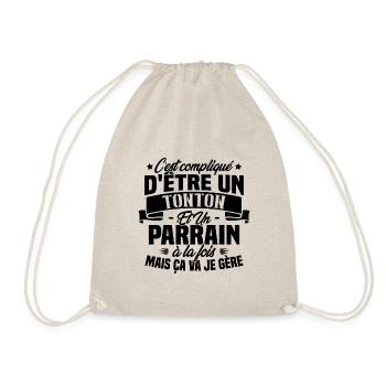Un Tonton Et Un Parrain À La Fois Mais Ça Va Gère - Sac de sport léger - nature - Devant