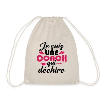 Je suis une coach qui déchire - Sac de sport léger - nature - Devant