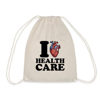 I love health care - Drawstring Bag - nature - Front