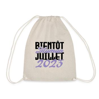 Annonce grossesse. bientôt Maman Juillet 2023.mama - Sac de sport léger - nature - Devant