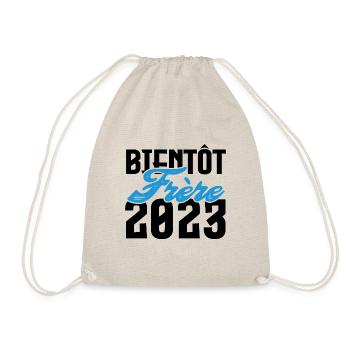 Cadeau Annonce grossesse bientôt Frère 2023. - Sac de sport léger - nature - Devant