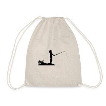 Femme pêche femme passe-temps - Sac de sport léger - nature - Devant