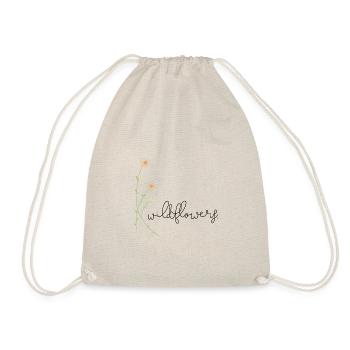 Wildflowers Flowers Handttering - Drawstring Bag - nature - Front