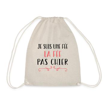 Fait Pas Chier Humour Femme Cadeau Copine - Sac de sport léger - nature - Devant