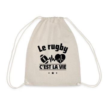 le rugby c est la vie,Rugby,Sport,Rugbyman - Sac de sport léger - nature - Devant