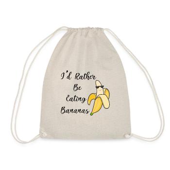 Eating Bananas Delicious Tropical Fruits - Drawstring Bag - nature - Front