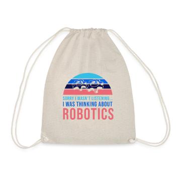 Thinking About Robots Engineer Student Robotics - Drawstring Bag - nature - Front