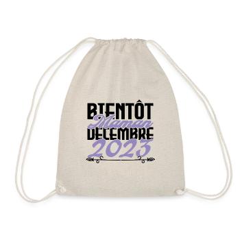 Annonce grossesse. bientôt Maman Décembre 2023.mom - Sac de sport léger - nature - Devant