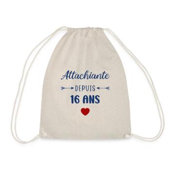 Attachiante depuis 16 ans - Sac de sport léger - nature - Devant