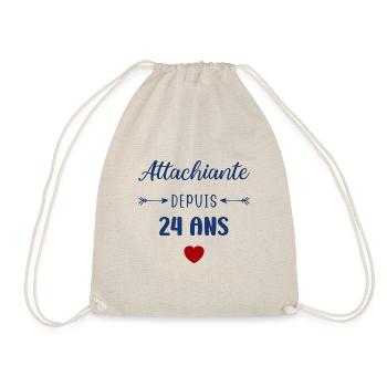 Attachiante depuis 24 ans - Sac de sport léger - nature - Devant