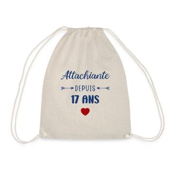 Attachiante depuis 17 ans - Sac de sport léger - nature - Devant