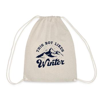 Un garçon aime les journées d'hiver, les vacances - Sac de sport léger - nature - Devant
