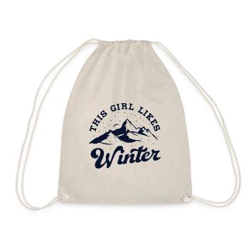 Une fille aime le thé douillet des fêtes d'hiver - Sac de sport léger - nature - Devant