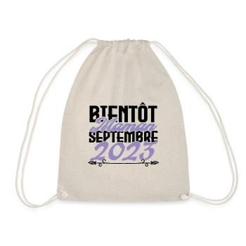 Annonce grossesse. bientôt Maman Septembre 2023. - Sac de sport léger - nature - Devant