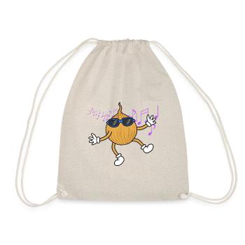Musicien de notes de musique Cute Onion Dancing - Sac de sport léger - nature - Devant