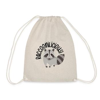 Raccoonilicious Cute Raccoon Wildlife Forest - Drawstring Bag - nature - Front