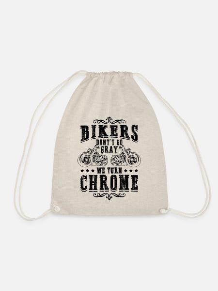 Biker Chrome Motorrad - Turnbeutel - Natur