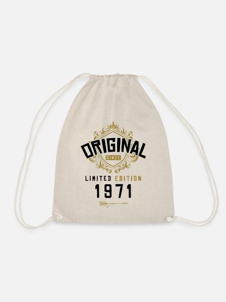 1971 limited edition Geburtstag - Turnbeutel - Natur