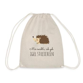Igel streicheln - Turnbeutel - Natur - Vorne