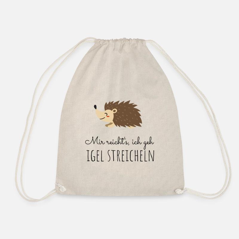 Igel streicheln - Turnbeutel - Natur